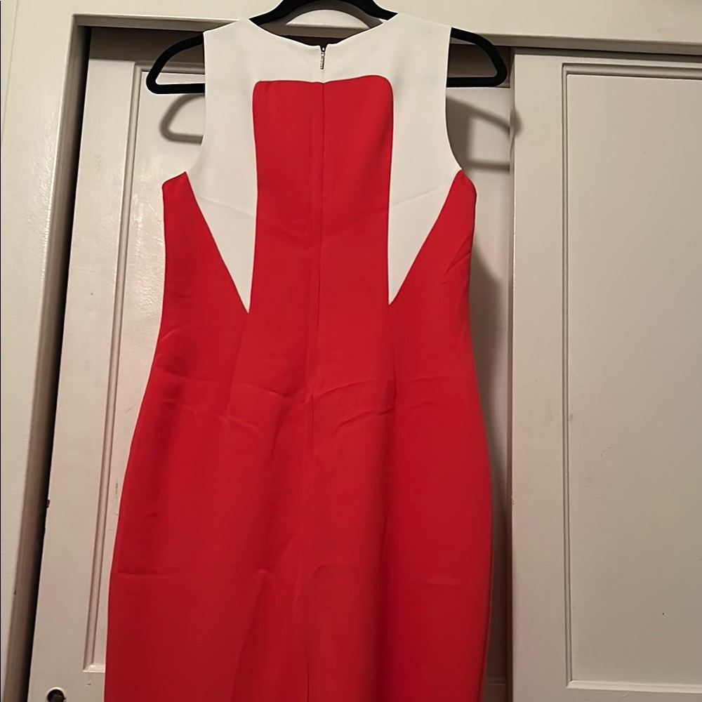RACHEL Rachel Roy Red and White Midi Dress